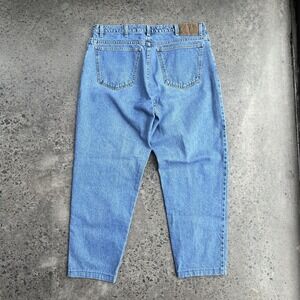 Vintage Blues Jeans Mens 40x30 Light‎ Wash Blue Denim Relaxed Fit Tapered